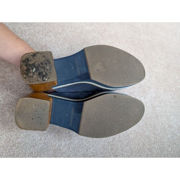 Anthropologie Bernardo Sophia Clogs size 9 Navy Suede - Picture 9 of 9